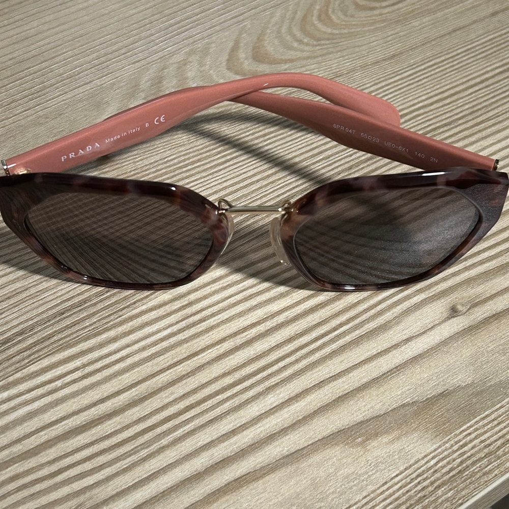 Prada Women's Brown Hexagonal Sunglasses - Picture 2 of 8